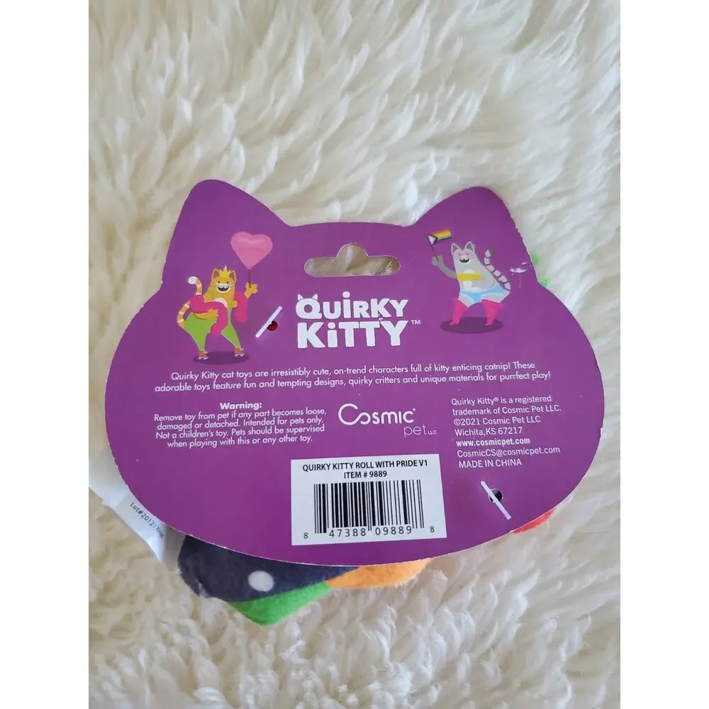2 Quirky Kitty Purride Catnip Roll With Pride Skate & Pride Meowmosa Cat Toys